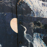 Close-up shot of the pattern for the Moon Hunter bamboo shirt by Leon Dream