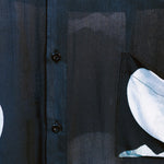 Close-up of the Moon Mountain shirt by Leon Dream.