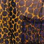 Close-up shot of the Psychadelic Leopard silk shirt by Leon Dream