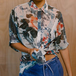 Woman wearing the Sensu Grace shirt by Leon Dream